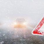 Warning,Sign,-,First,Snow,,Road,In,The,Fog,By