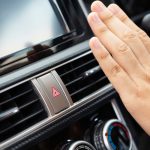 Car,Cooling,Control,Button,focus,Hand