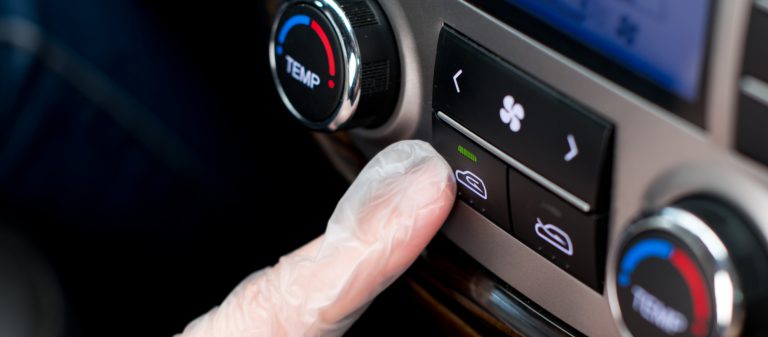 A,Hand,In,A,Medical,Glove,Presses,The,Air,Recirculation